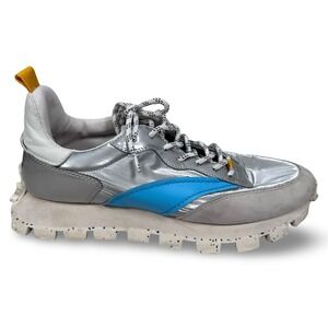 Oncept Osaka Metallic Silver Blue Chunky Sneakers 8.5 Mens 9 Womens 11 Shoes